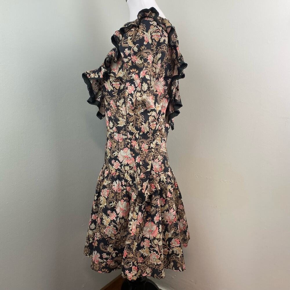 St. Roche Belladonna Floral Hatfield Mini Dress Size 2 $370 Organic Cotton - Picture 11 of 14